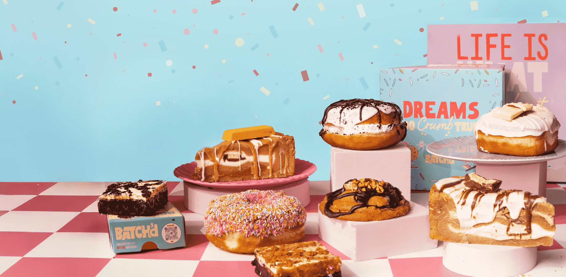Batch’d assorted cookies, donuts and brownies