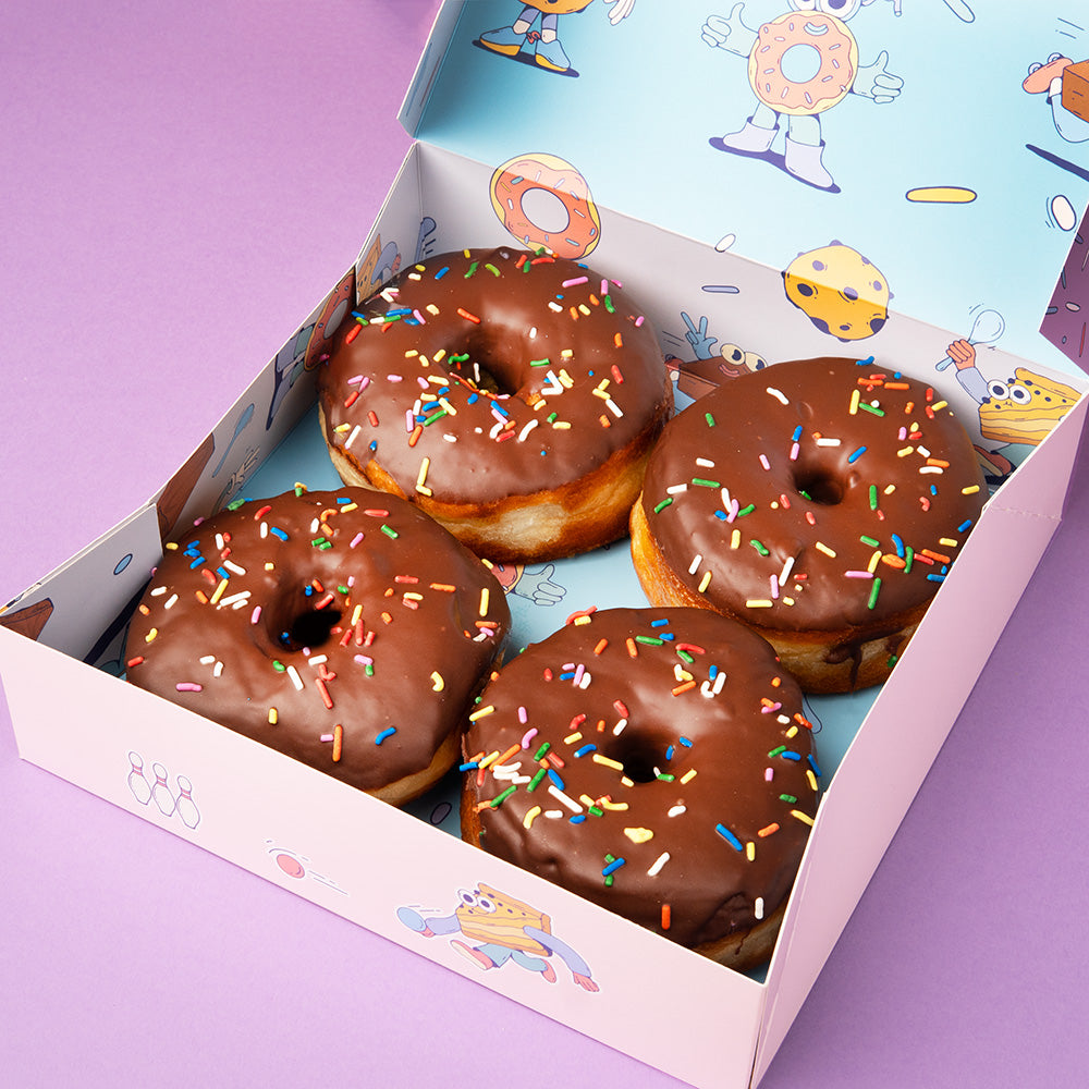 Donut 4 Box - Chocolate Sprinkles