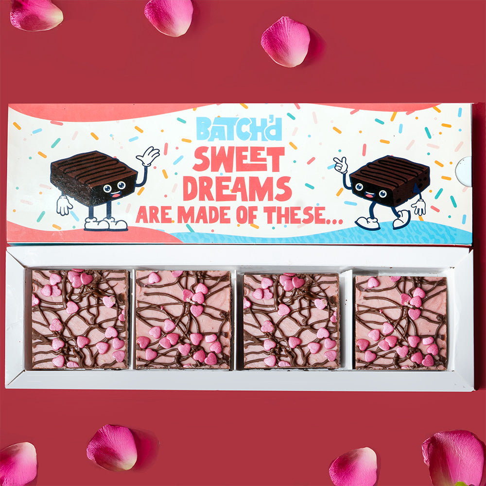 Valentine's Nutella Strawberry Brownie 4 Box