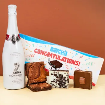 Brownie 4 Box - Congratulations With Alcohol